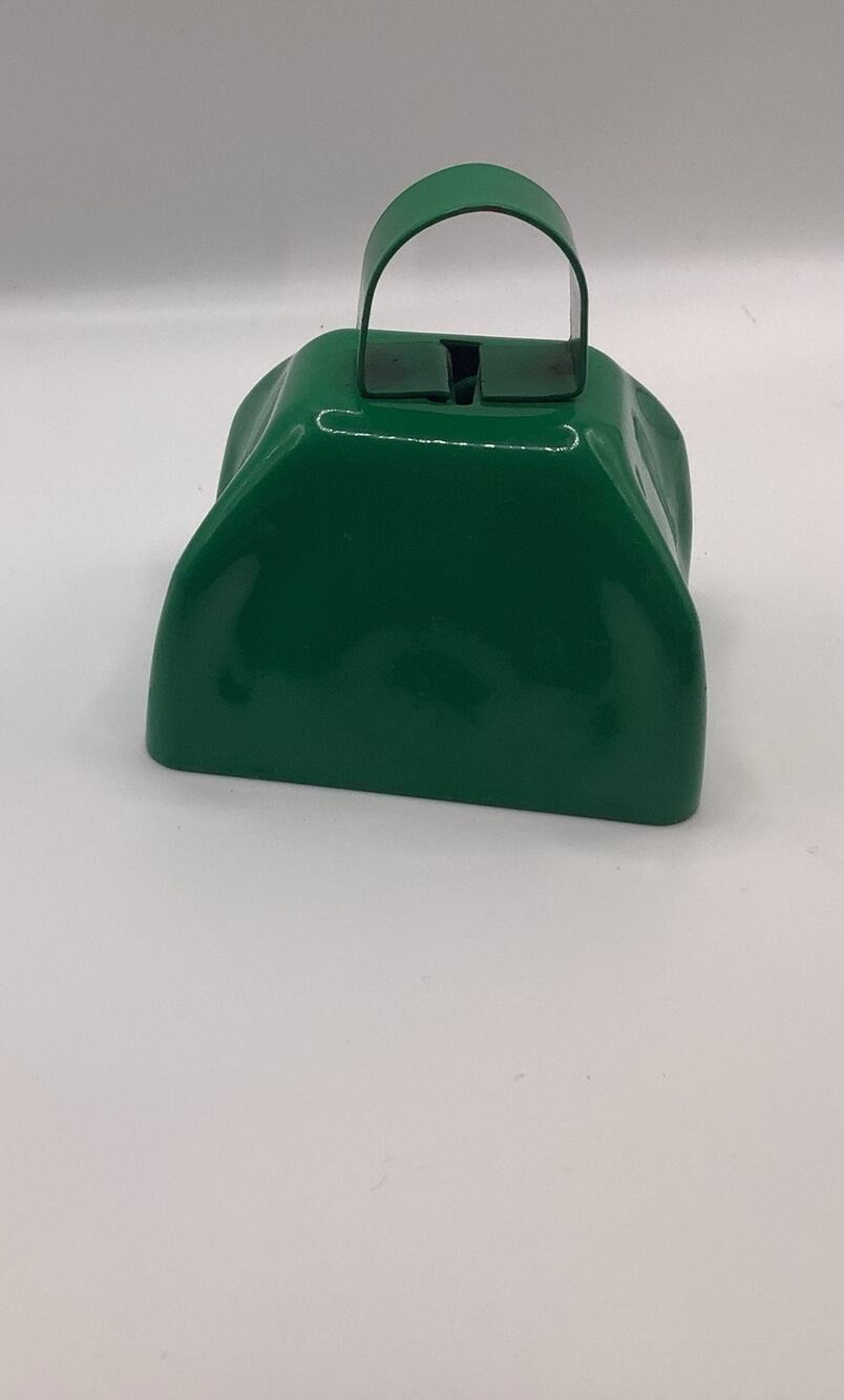 3" Green Metal Cowbell Noise Maker Sports Game Event Cheer Party Favor New